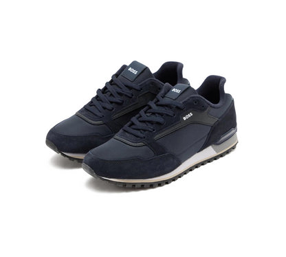 Vivi Sports Hugo Boss Parkour Run Trainers – Men’s Sneakers in  Dark Blue, UK Sizes 6 to 11 – Lightweight and Stylish Design with Cushioned Sole for Everyday Comfort – Ideal for Casual Wear, Travel, and Urban Streetwear Looks