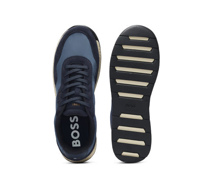 Vivi Sports Hugo Boss Titanium Trainers – Men’s Sneakers in Dark Blue, UK Sizes 6 to 11 – Sleek and Lightweight Design with Cushioned Insole for All-Day Comfort – Perfect for Smart-Casual Looks, Daily Wear, and Signature BOSS Street Style