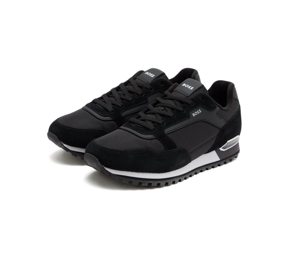 Vivi Sports Hugo Boss Parkour Run Trainers – Men’s Sneakers in Black, UK Sizes 6 to 11 – Lightweight and Stylish Design with Cushioned Sole for Everyday Comfort – Ideal for Casual Wear, Travel, and Urban Streetwear Looks