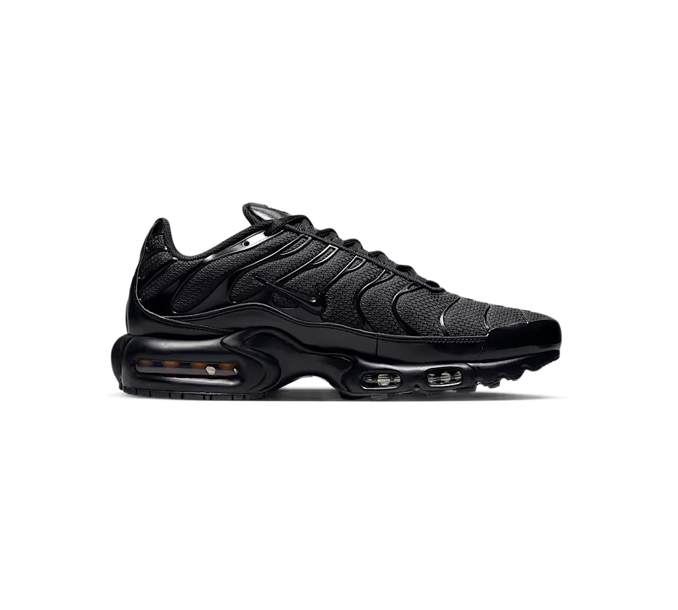 Vivi Sports Nike Air Max Plus Trainers – Grey Sneakers in UK Size 10 – Features Tuned Air Cushioning for Maximum Comfort and Support – Iconic Wavy Design with Mesh Upper – Ideal for Running, Training, or Everyday Streetwear Style