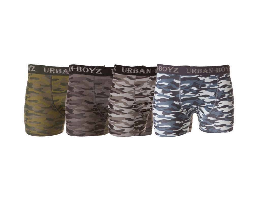 Herren Classic Urban Boyz Army Boxershorts Camo Design Lot Boxer Größe S-XL