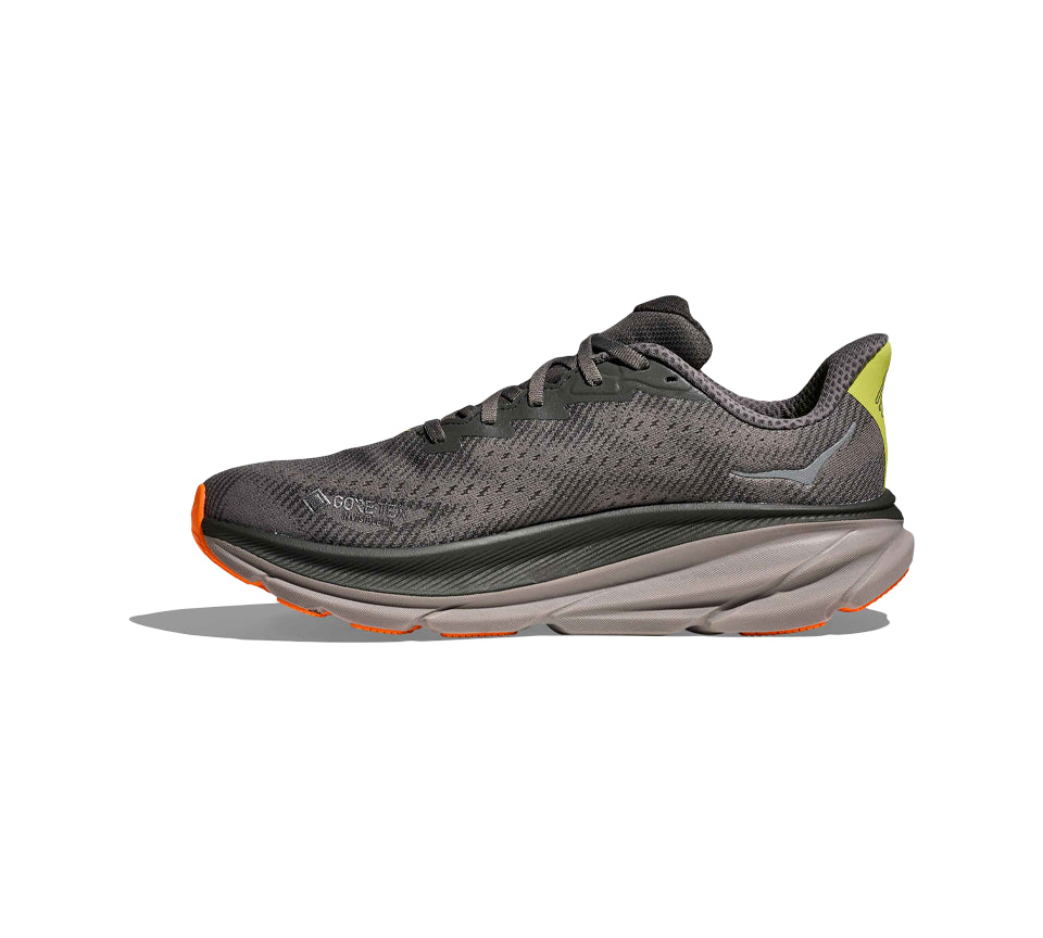 Hoka Clifton 9 Gore Tex Trainers Asphalt Grey/Gravel