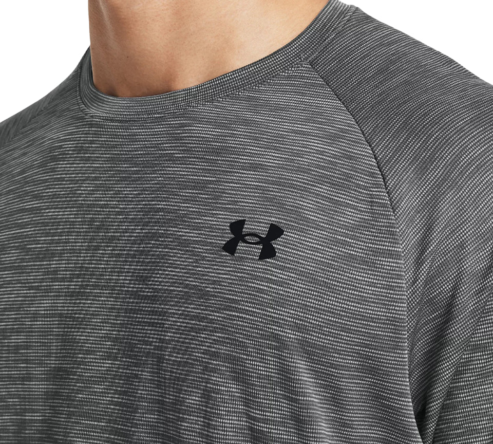 Vivi Sports Under Armour Tech Textured Tee – Men’s Performance T-Shirt in UK Sizes S to 2XL – Available in Black Red – Lightweight, Quick-Drying Fabric Ideal for Gym, Training, and Casual Wear