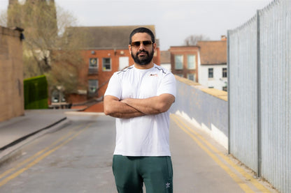 Nike Miler Grid T-Shirt White UK S-L