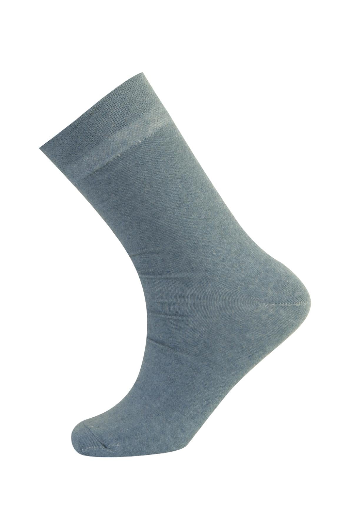 Mens Non Elastic Diabetic Socks M10524 GREY/BLUE