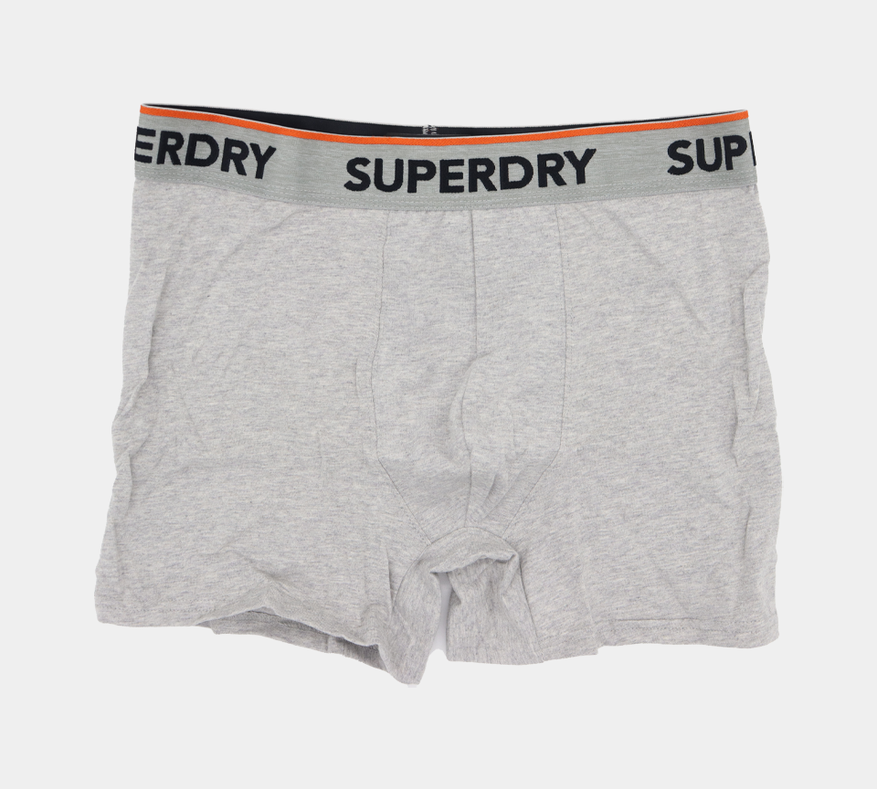 Superdry Coton Bio Classique M3110082A X4M Boxers Triple Pack Gris Chiné S-XL