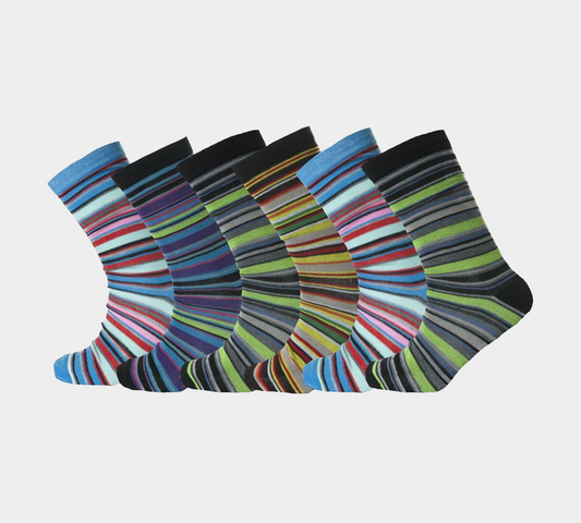 Calvin Coloured Design Smart Suit Work Golf Cotton Blend Socks