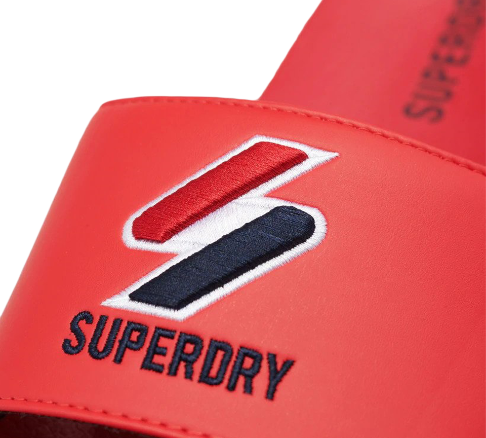 Superdry Core Pool MF310132ARXG Sliders Rouge UK SL