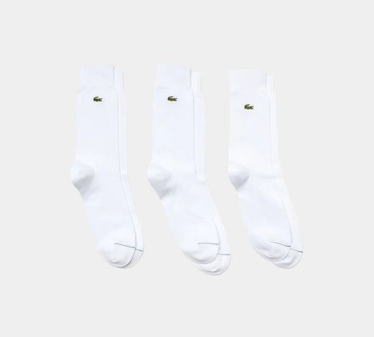 Lot de 3 paires de chaussettes Lacoste Cotton Blend RA4744 00 737 Blanc/Vert