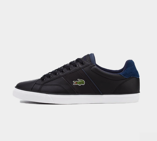 LACOSTE FAIRLEAD LEATHER MENS TRAINERS BLACK UK 6-11