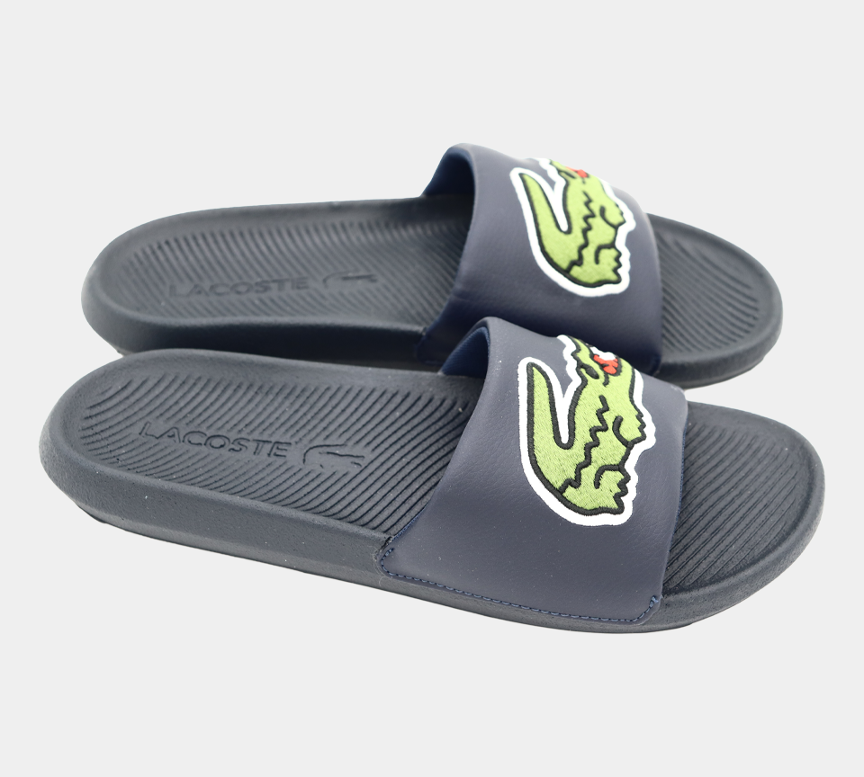 Lacoste CROCO SLIDE 120 2 CMA 7-39CMA00622S3 NVY/GRN UK 6-11