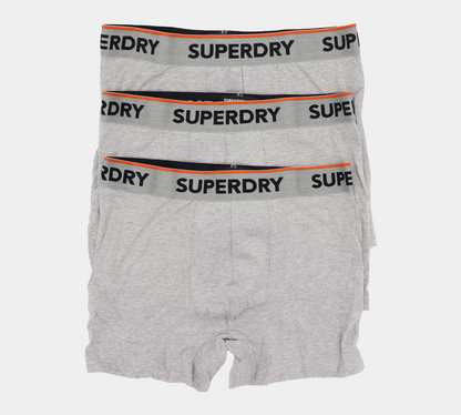 Superdry Coton Bio Classique M3110082A X4M Boxers Triple Pack Gris Chiné S-XL