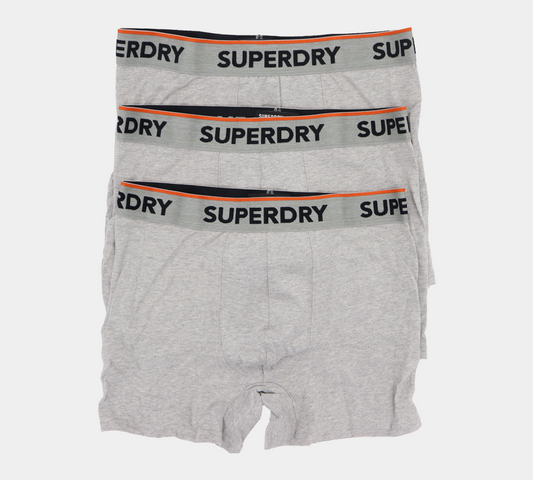 Superdry Organic Cotton Classic M3110082A X4M Boxers Triple Pack Grey Marl S-XL