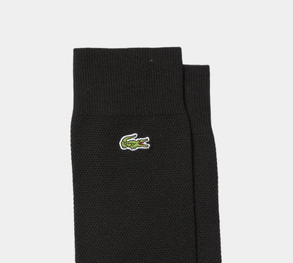 Lot de 3 paires de chaussettes Lacoste RA4744 00 964 en coton mélangé Noir/Vert