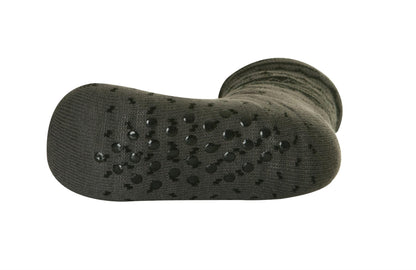 MENS 4.7 TOG THERMAL FLEECE SHERPA LINING SLIPPER GRIPPER SOCKS Charcoal