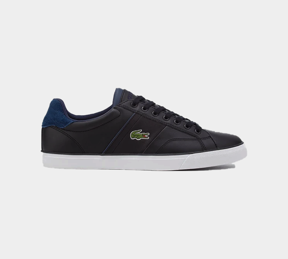 LACOSTE FAIRLEAD LEATHER MENS TRAINERS BLACK UK 6-11