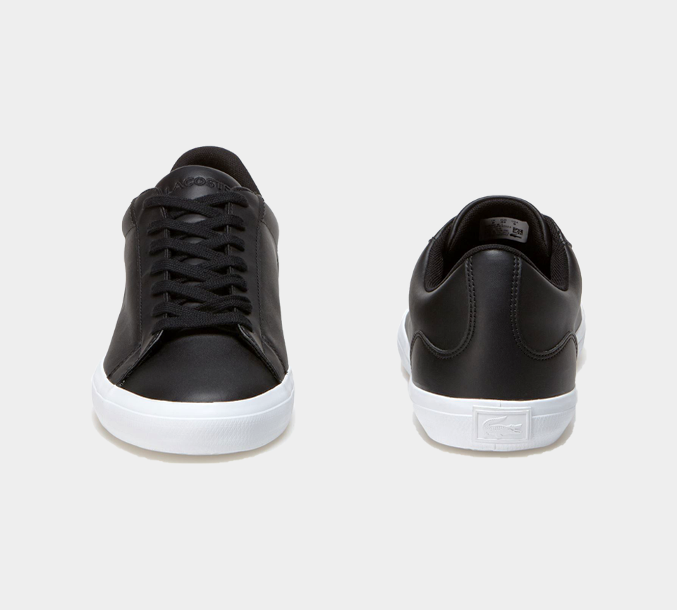 Lacoste Lerond Monochrome Leather 33CAM1032024 Trainers Black UK 6-11