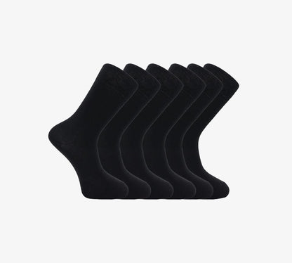 Chaussettes non élastiques pour hommes, 6 et 12 paires, pour diabétiques, M10524, noir/gris/blanc, UK 6-11