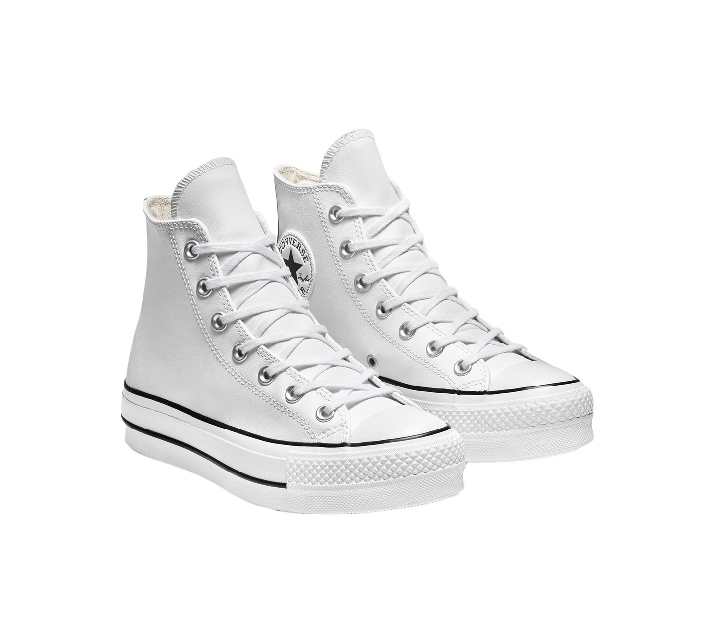 Converse Chuck Taylor All Star Platform Leather 561676C Shoes White UK 3-8