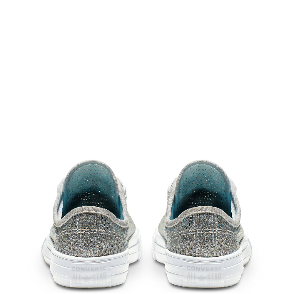 Converse CTAS OX 664200C Silber Mädchen/Damen UK 10-5,5 