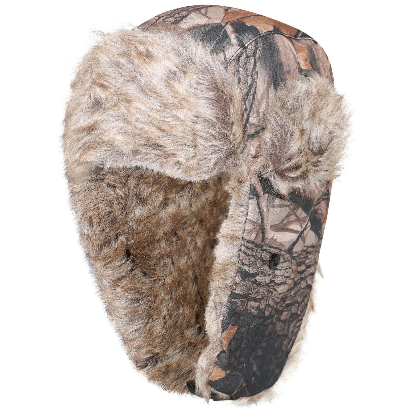 Mens Woodland Camouflage 0961 Trapper Hat Brown 58-60cm