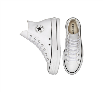 Converse Chuck Taylor All Star Platform Leather 561676C Shoes White UK 3-8