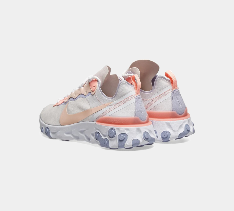 Nike React Element 55 BQ2728 601 Trainers Pale Pink UK 3.5