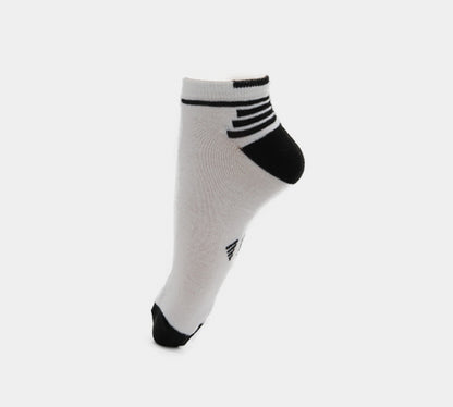 Men's Cotton Rich Performance Design Trainer Liner Ankle Socks Black/White/Grey UK 6-11