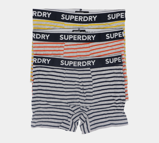 Superdry Organic Cotton M3110082A 25L Triple Pack Boxers Striped S-XL