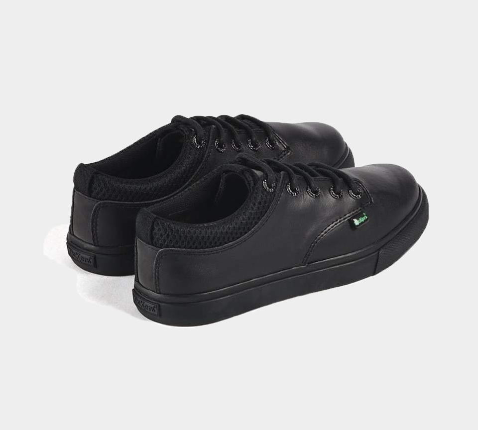 Kickers Tovni Sneak LTHR YM 113405 Trainers Black Teen UK 4