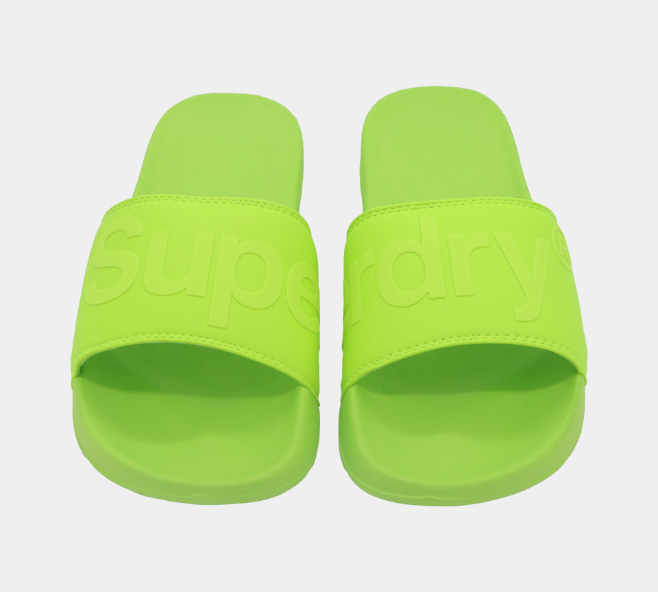 Superdry City Neon Pool Slides MF310020A 27Y Neon Green S-XL