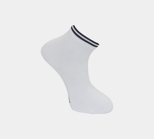 Lacoste 2 paires de chaussettes basses en jersey de coton RA210400NKJ Gris/Blanc UK 3.5-11