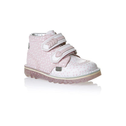 Kickers Arro LTHR INFANT 113267 ROSA/WEIßE LÄSSIGE SCHUHE FÜR MÄDCHEN 