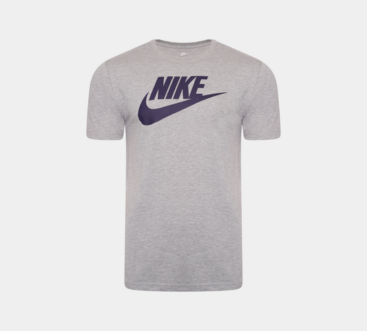 Men's Nike Logo Sports T-Shirt Futura Top Grey S-2XL