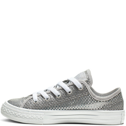 Converse CTAS OX 664200C Silber Mädchen/Damen UK 10-5,5 