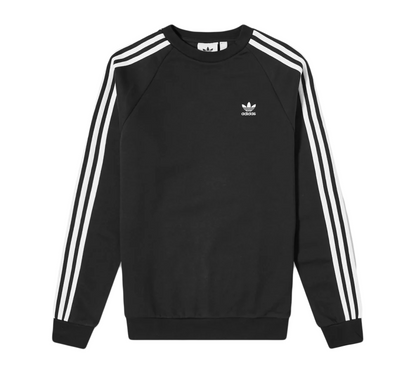 Adidas 3-Stripe Crew Fleeceback Jersey Sweatshirt