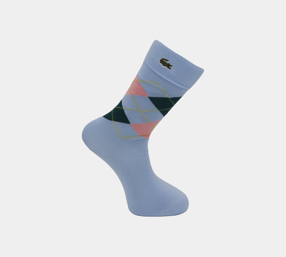 Lacoste Live Vintage Design Unisexe RA9003 00 Z76 Chaussettes en coton Bleu/Blanc UK 3.5-11