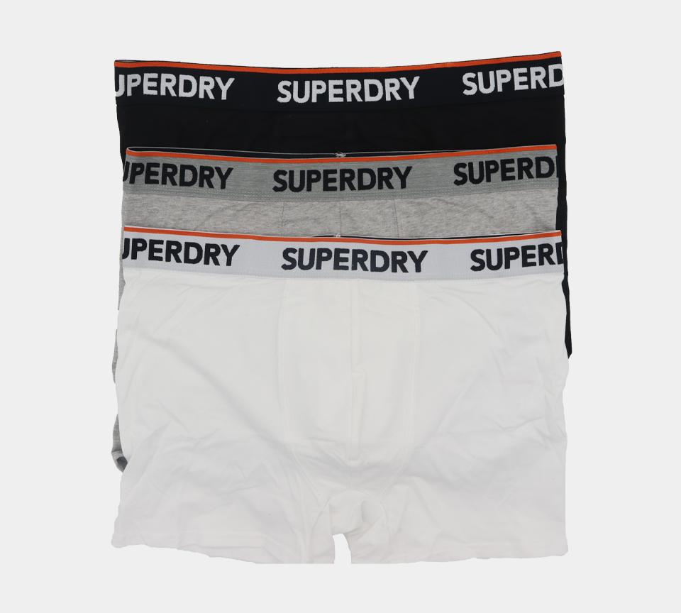 Superdry Coton Bio M3110082A JKV Triple Pack Boxers Noir/Gris/Optique S-XL