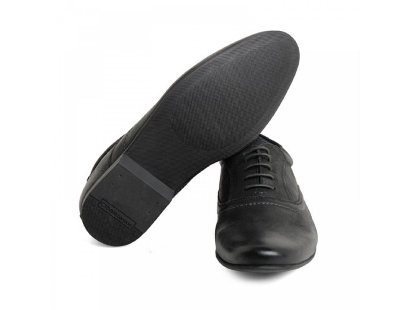 BASE London Galactic Waxy Black Shoes UK 6