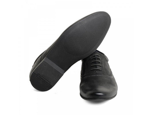 BASE London Galactic Waxy Black Shoes UK 6