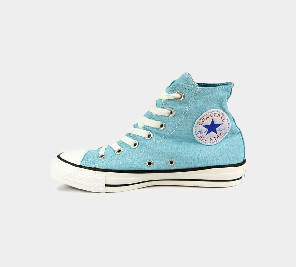 Converse Chuck Taylor Hi 136580C Shoes Neon Blue UK 3-7