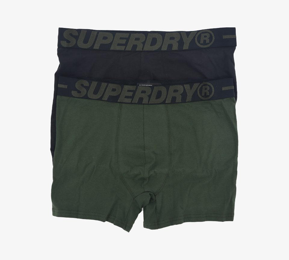 Superdry 2-Pack M3110001A1SD Organic Cotton Boxers Khaki S-XL