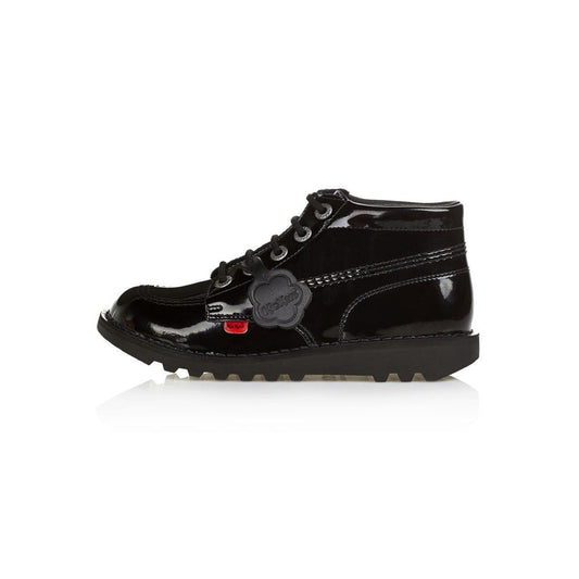 Kickers Youth Kick Hi Black Patent KF0000579BXW UK 3-6