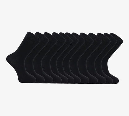 Chaussettes non élastiques pour hommes, 6 et 12 paires, pour diabétiques, M10524, noir/gris/blanc, UK 6-11