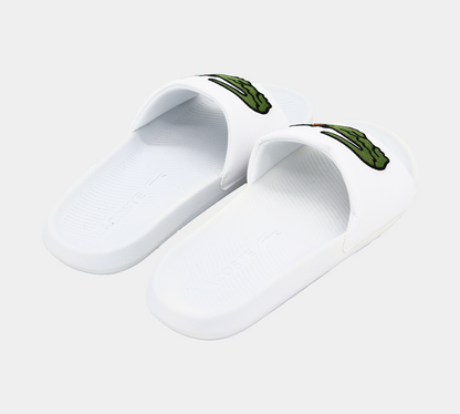 LACOSTE Croco Slide 319 4 US CMA 7-38CMA0073082 WHT-GRN UK 6-11