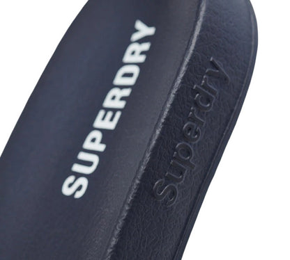 Superdry Core Pool MF310132A98T Sliders Eclipse Navy UK SL