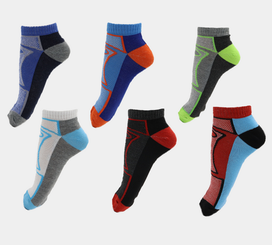 Trainer Socks Fresh Feel Cotton Rich M10724 Blend  Ankle Invisible Socks Pack UK 6-11