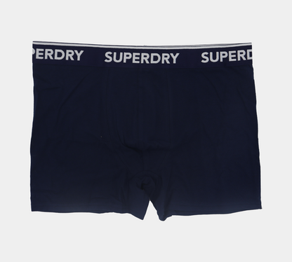 Superdry Bio-Baumwolle M3110082A 4KB Dreierpack Boxershorts Schwarz/Marineblau/Grau S-XL