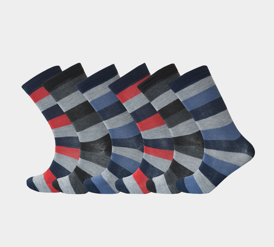 Mens Calvin Coloured Design M10567 Smart Suit Work Golf Cotton Blend Socks