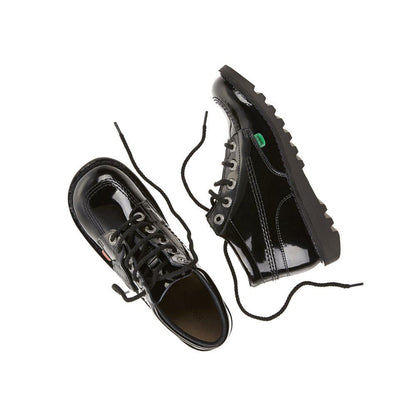 Kickers Youth Kick Hi Black Patent KF0000579BXW UK 3-6